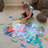 Puzzle Doubles! Glow In The Dark - Dino 100 Piece Puzzle
