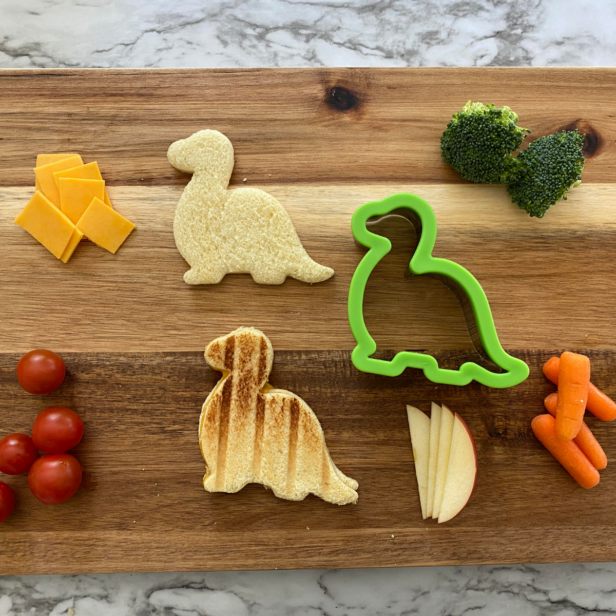 Keeli Kids Dinosaur Lunch Box with Dino Sandwich Cutter