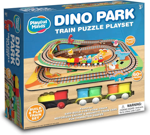 Dino Park Train Puzzle Playset