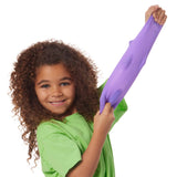 child stretching a purple super needoh cool cat