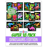 Dinosaur Fuzzy Coloring Posters packaging.