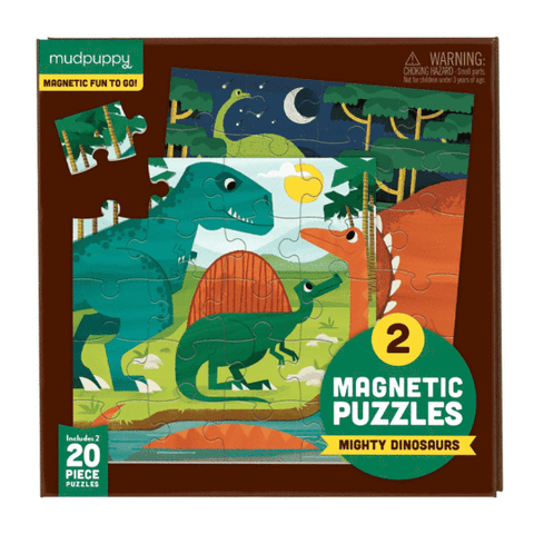 Magnetic Fun To Go! Mighty Dinosaurs 2 Puzzle Set