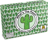What's The Point? The Cactus Card Game front of box.  Covered with a crop of cute cacti illustrations.