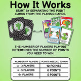 Set-up instructions for playing What's the Point? The Cactus Card Game.
