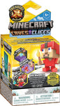 Package shot of the Treasure X Minecraft Caves & Cliffs set.  Mine, Discover, and Craft!  Displays an assembled character.