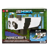 Minecraft Panda Playhouse front box.  Shows the Panda playhouse in the closed-up position, as well as a picture inset showing the playset opened up.