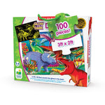 Puzzle Doubles! Glow In The Dark - Dino 100 Piece Puzzle