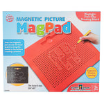 Package showing the MagPad being used to draw an elephant.