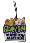 Scooby-Doo! Mansion Mayhem logo as a metal decorative ornament.
